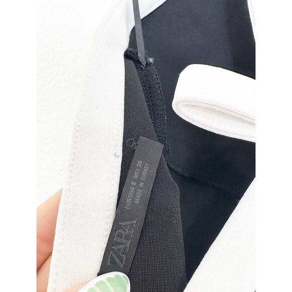 Zara Womens Black Sleeveless Halter Neck Midi Dress Small Preppy Old Money - Picture 5 of 15